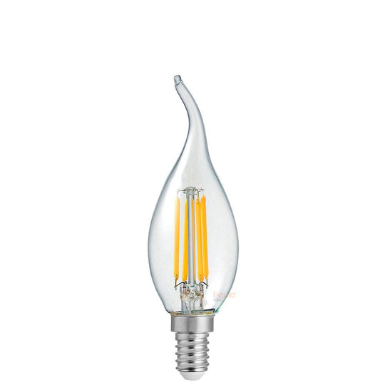 4W Flame Tip Candle Dimmable LED Bulb (E14) Clear in Warm White