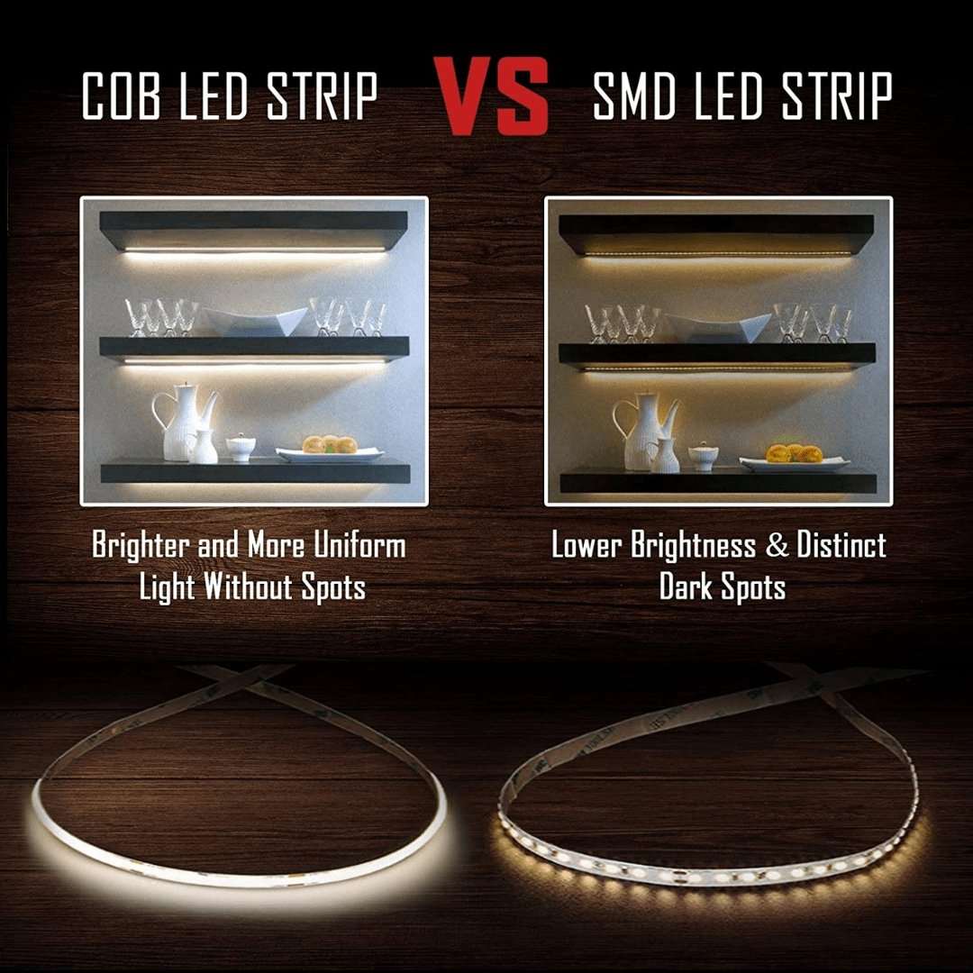 Easy to install 5 meter DIY Indoor Dot Free COB LED Light Strip Kit - 4K-Strip Kit-Dropli