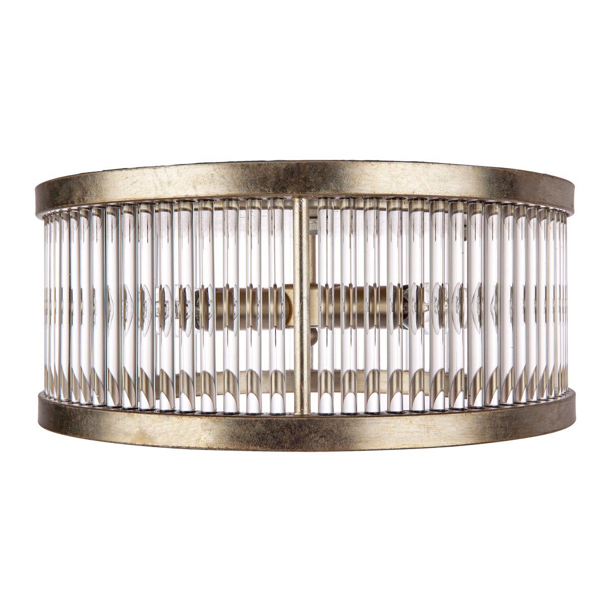 Francine Flush Mount - Antique Silver