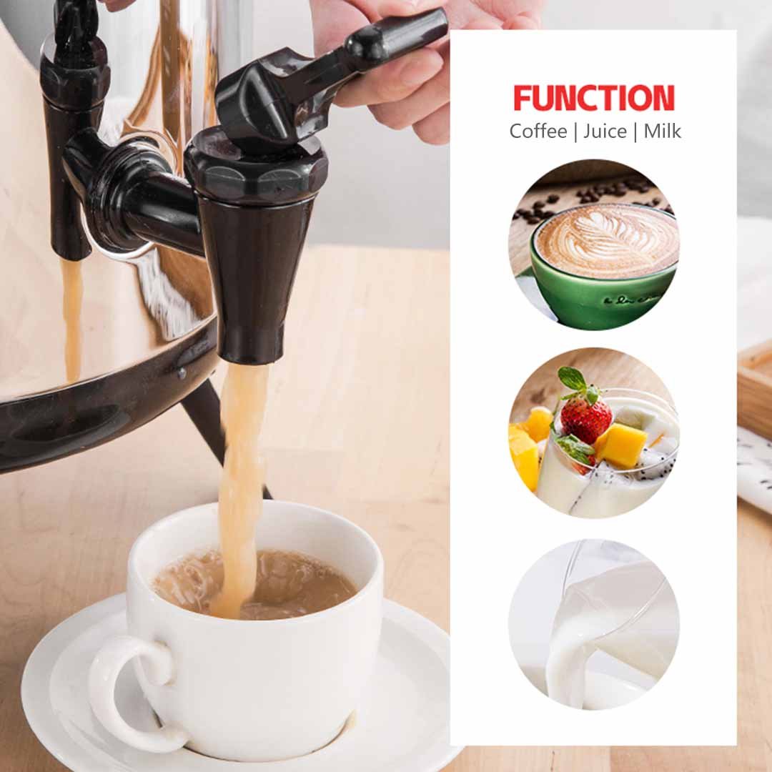 8L Portable Insulated Cold/Heat Stainless Steel Coffee Dispenser-Home & Living/Kitchen & Dining/Barware/Spirit Dispensers-Soga