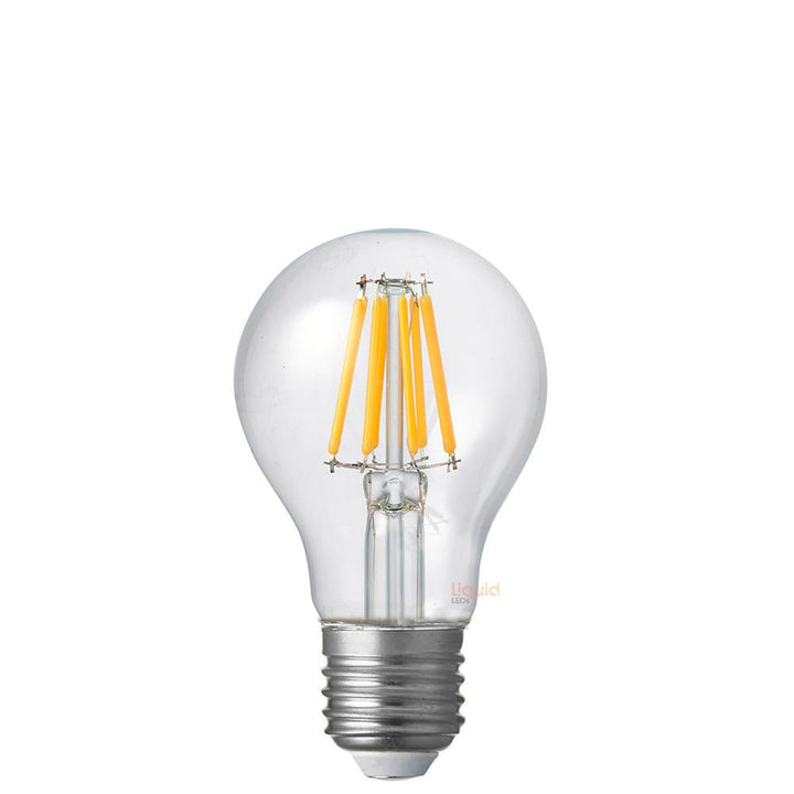 8W 12-24 Volt DC GLS Dimmable LED Light Bulb (E27) Clear in Warm White-Traditional Bulbs-Liquidleds