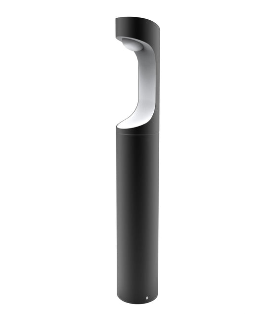 9w LED Bollard Light Black Medium