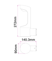 9w LED Wall Light Black photo 2