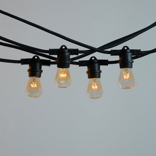 10m Black Festoon String Lights with 10 Bulb 240V