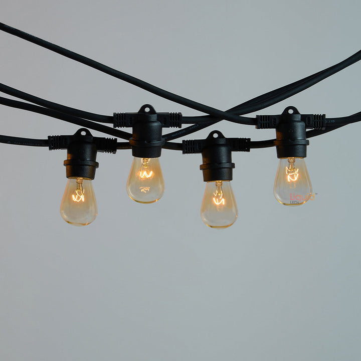 10m Black Festoon String Lights with 10 Bulb 240V