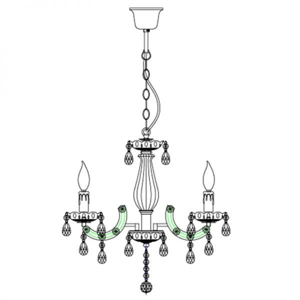 La Spezia 5-Light Acrylic Chandelier Light in Clear - LL002CH005C