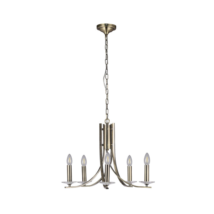Corrine 5 Light Chandelier Antique Brass - LL002CH096AB