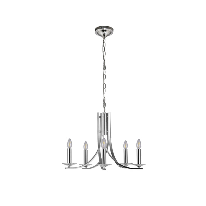 Corrine 5 Light Chandelier Stain Chrome - LL002CH096SC
