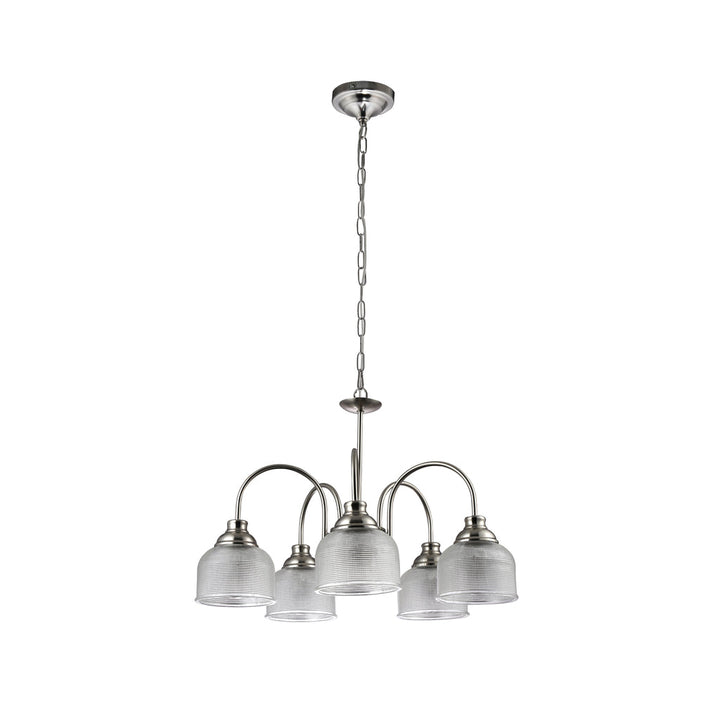 Aviva 5 Lights Large Chandelier Light Satin Chrome - LL002CH102L