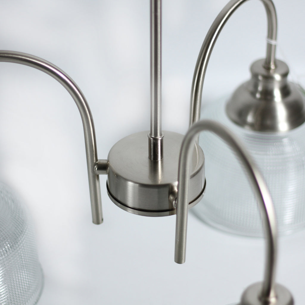 Aviva 3 Lights Small Chandelier Light Satin Chrome - LL002CH102S