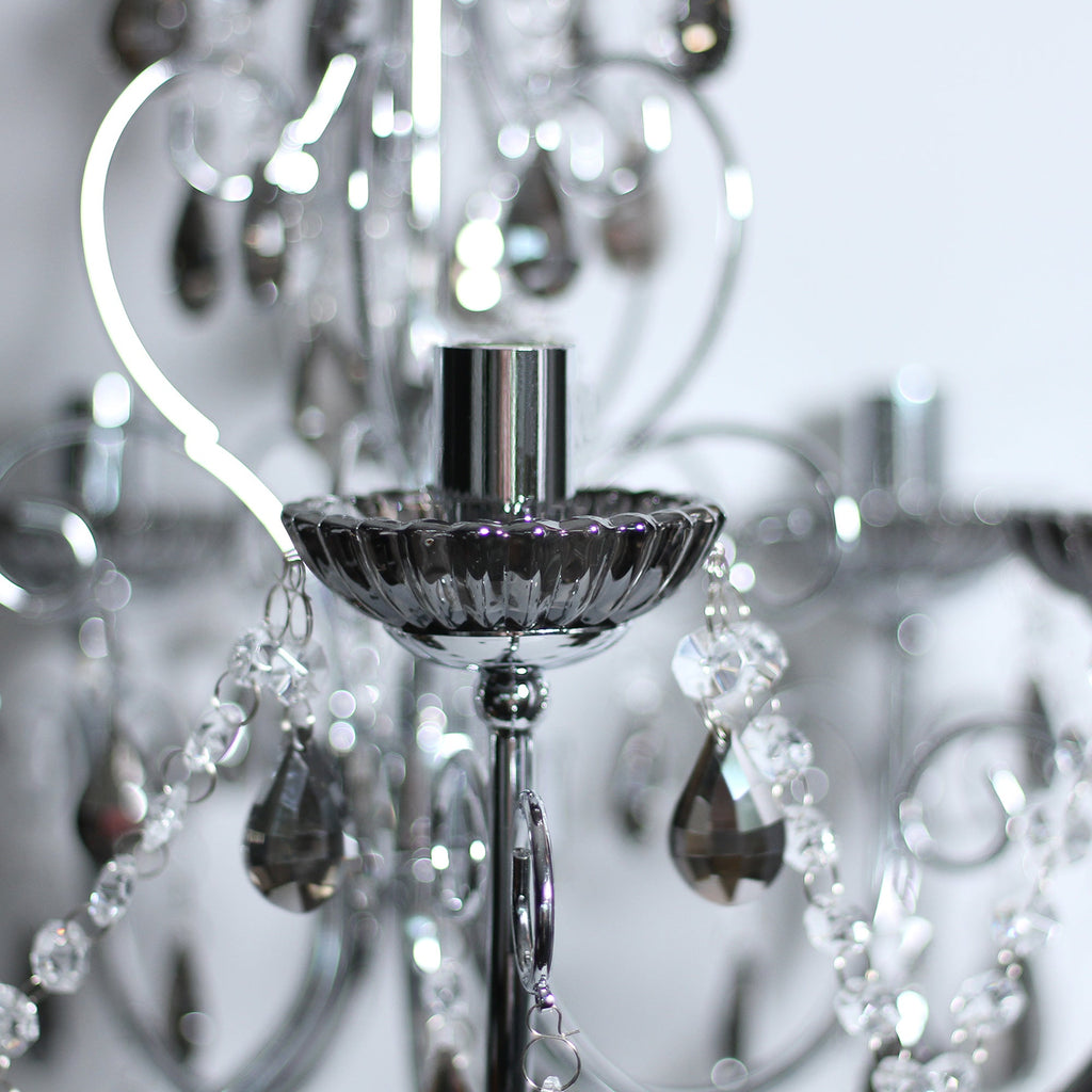 Rovert 5 Light Small Chandelier Chrome & Smoke - LL002CH109S