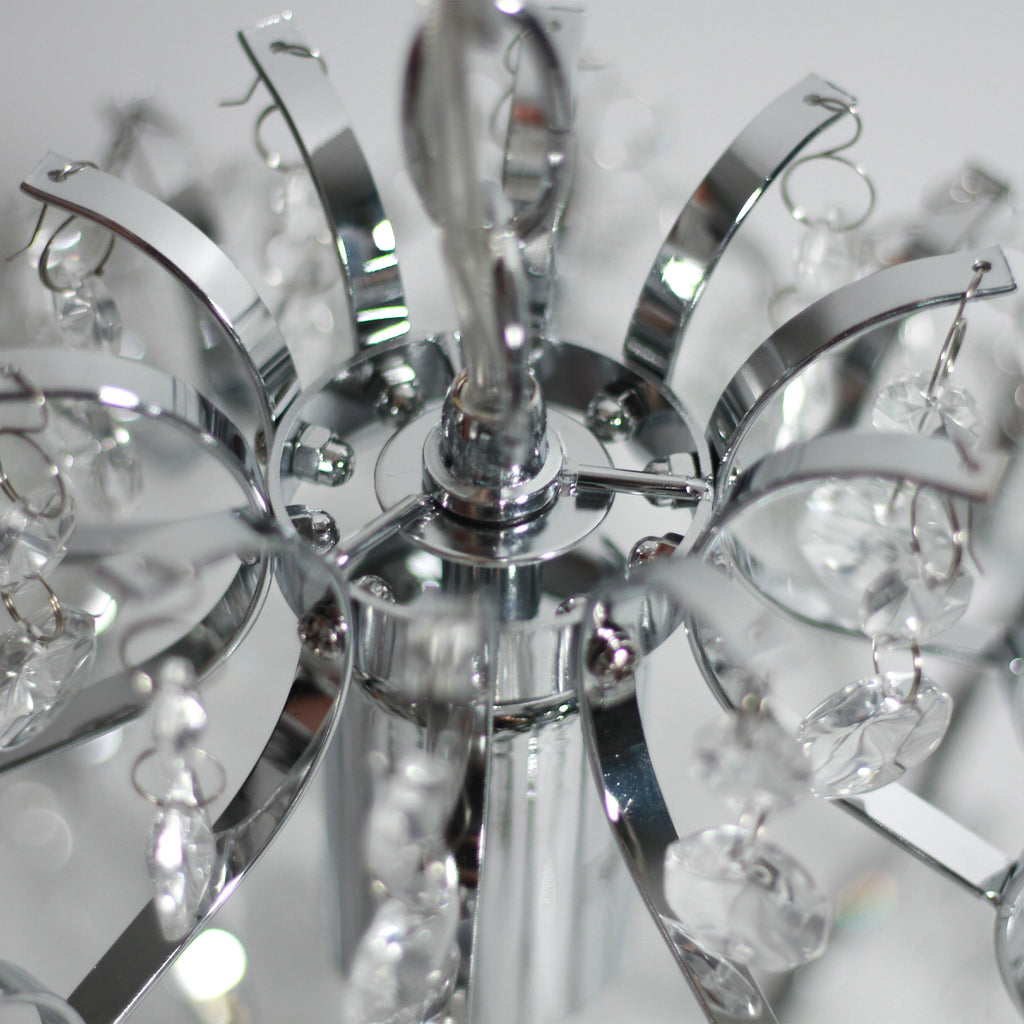 Baroque 5 Light Large Chandelier Chrome & Clear - LL002CH113L