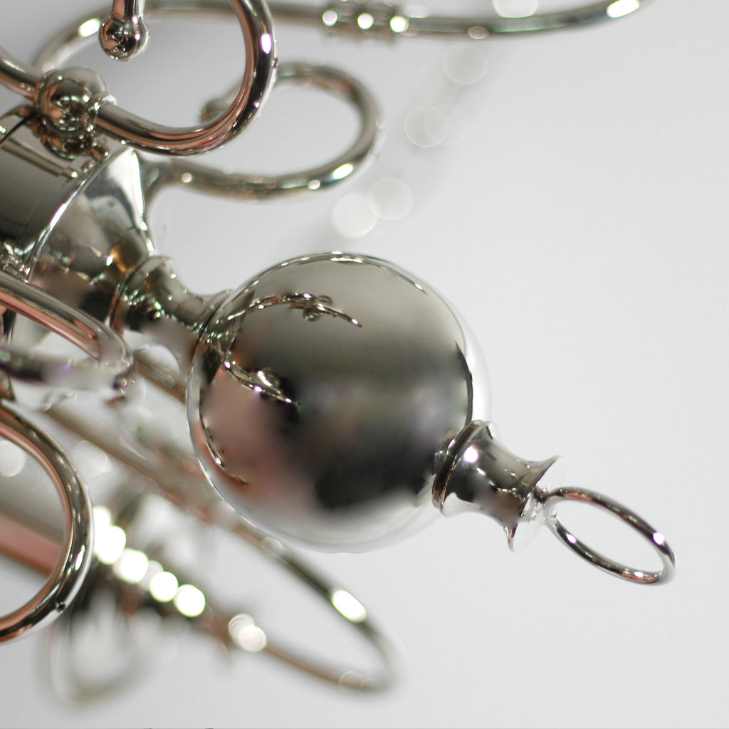 Ganeed Rustic 5 Light Small Chandelier Polished Nickel - LL002CH115S