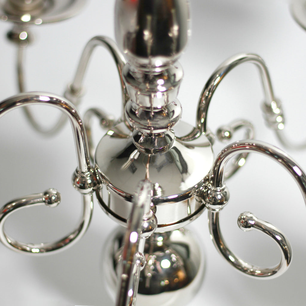 Ganeed Rustic 5 Light Small Chandelier Polished Nickel - LL002CH115S