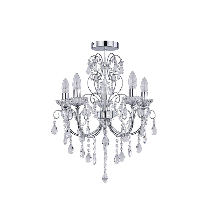 Renaissance 5 Light Large Chandelier Chrome - LL002CH116L