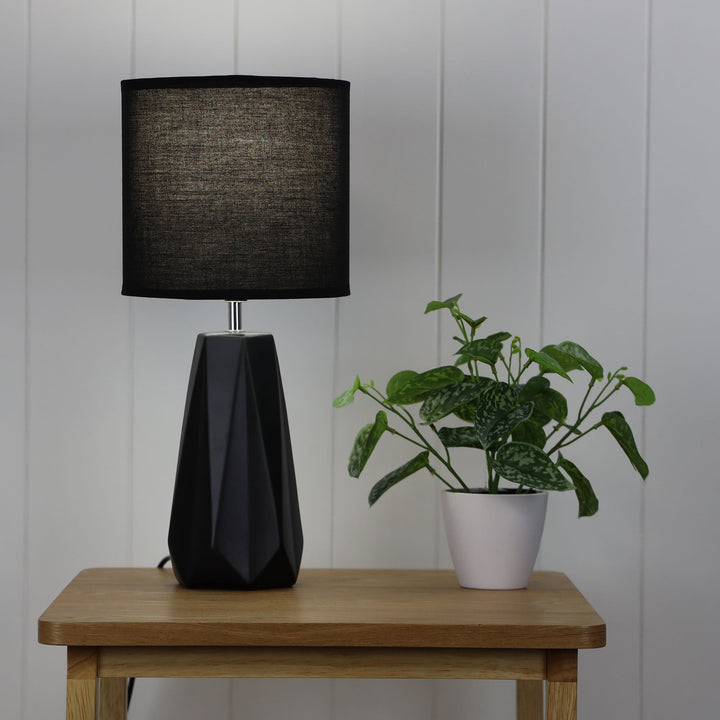 Shelly Complete Table Lamp Black
