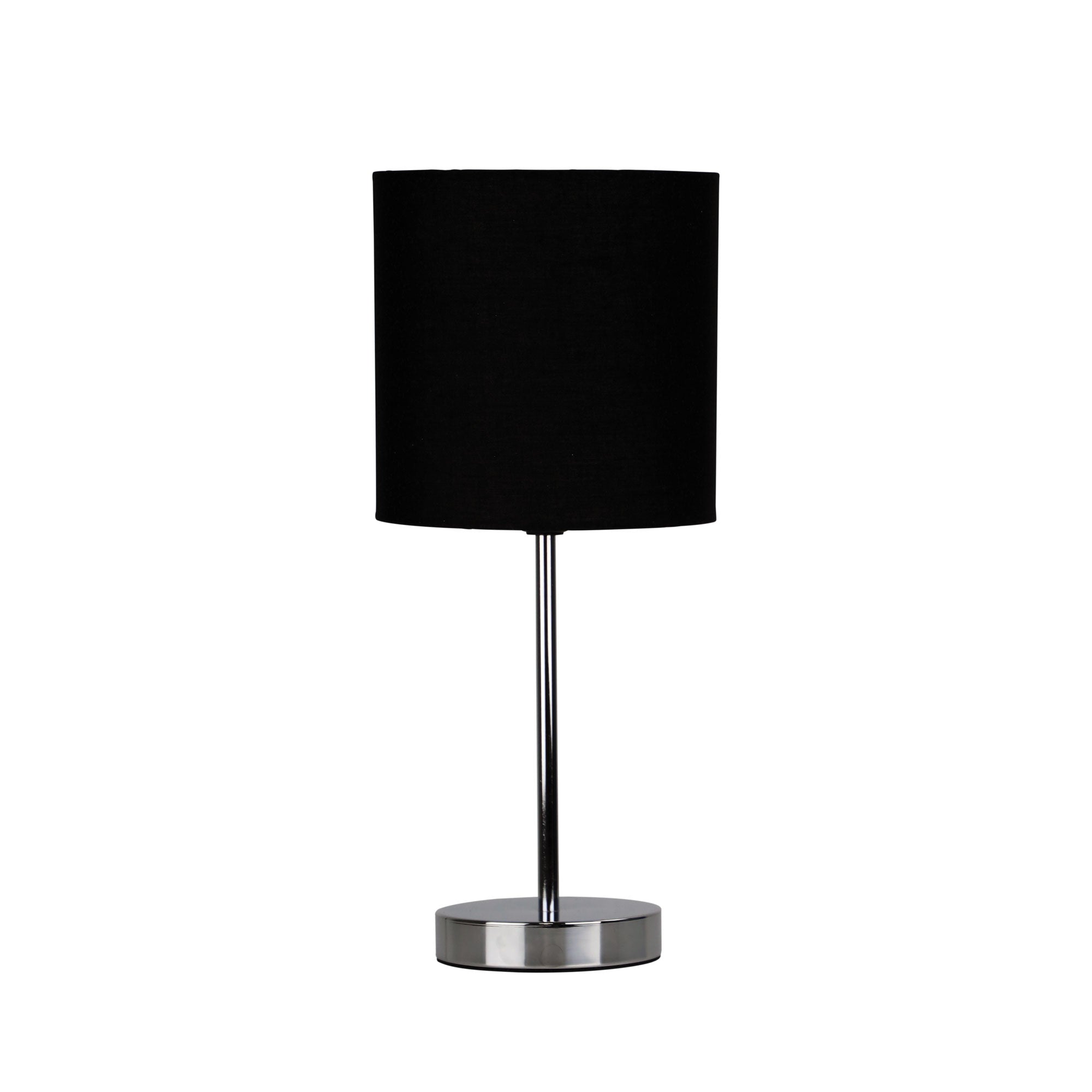 Zola Table Lamp Chrome and Black Shade