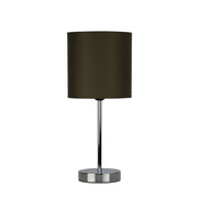 Zola Table Lamp Chrome and Taupe Shade photo 3