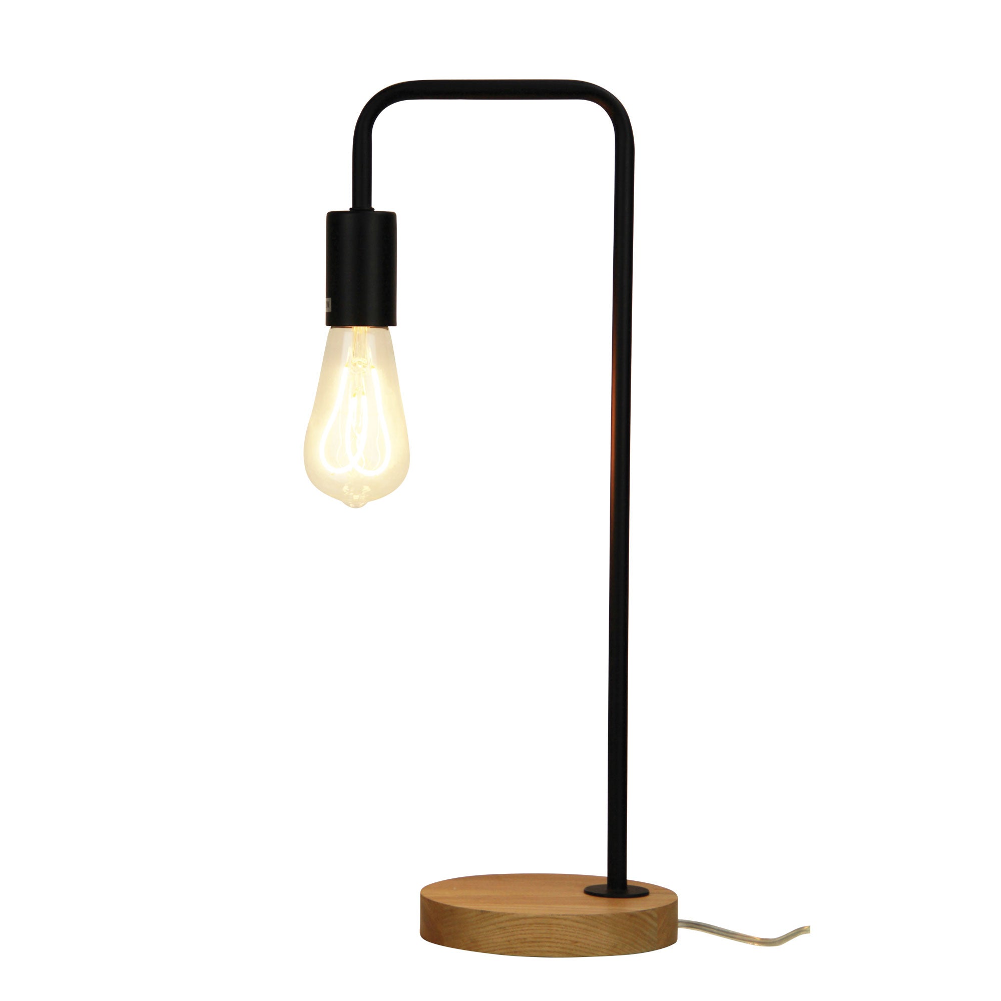 Lane Table Lamp Base Timber With Black Arm