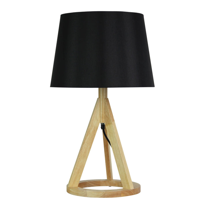 Stabb Table Timber Tripod Lamp Base Only E27