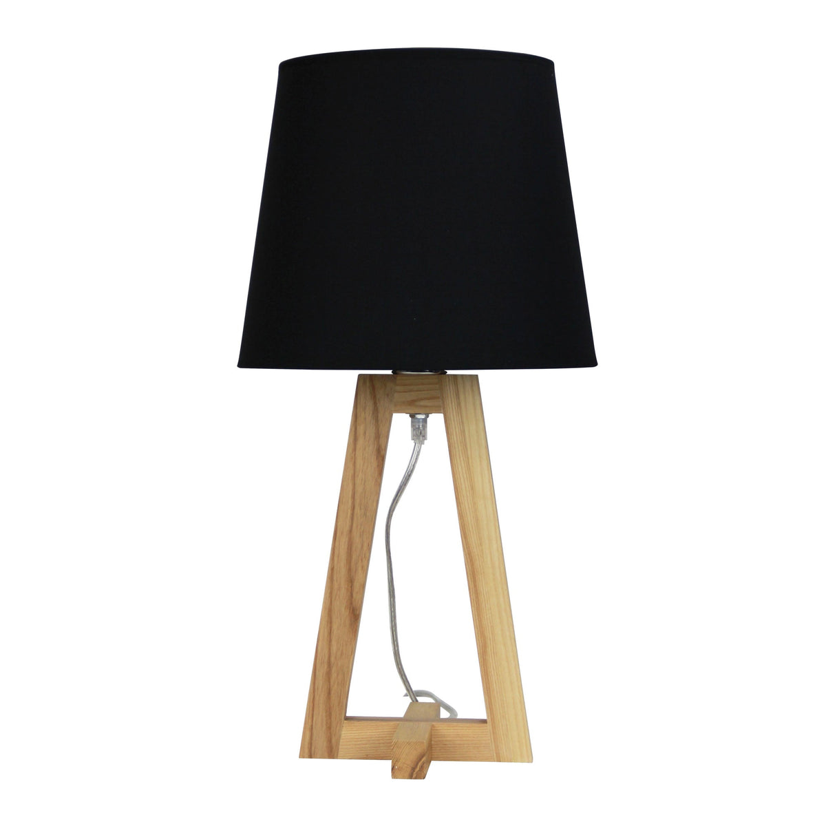 Edra Table Lamp With Black Cotton Shade – Cosmo Lighting Kensington