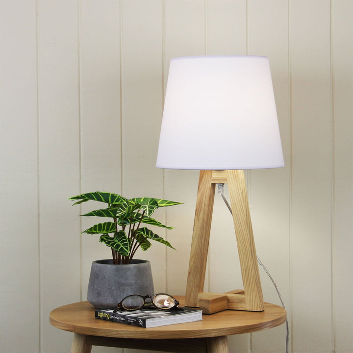 Edra Table Lamp With White Cotton Shade