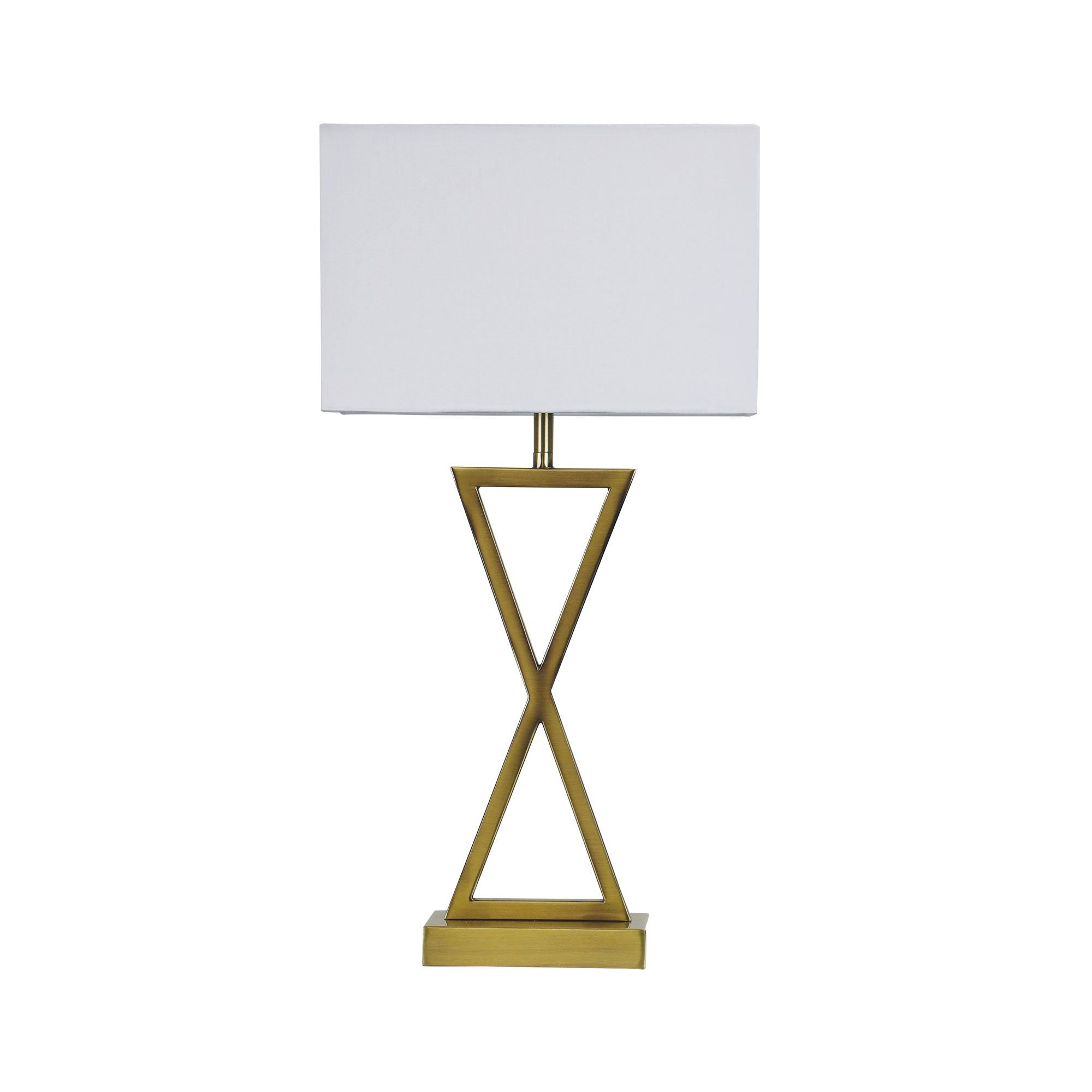 Kizz Table Lamp Antique Brass Complete With Shade