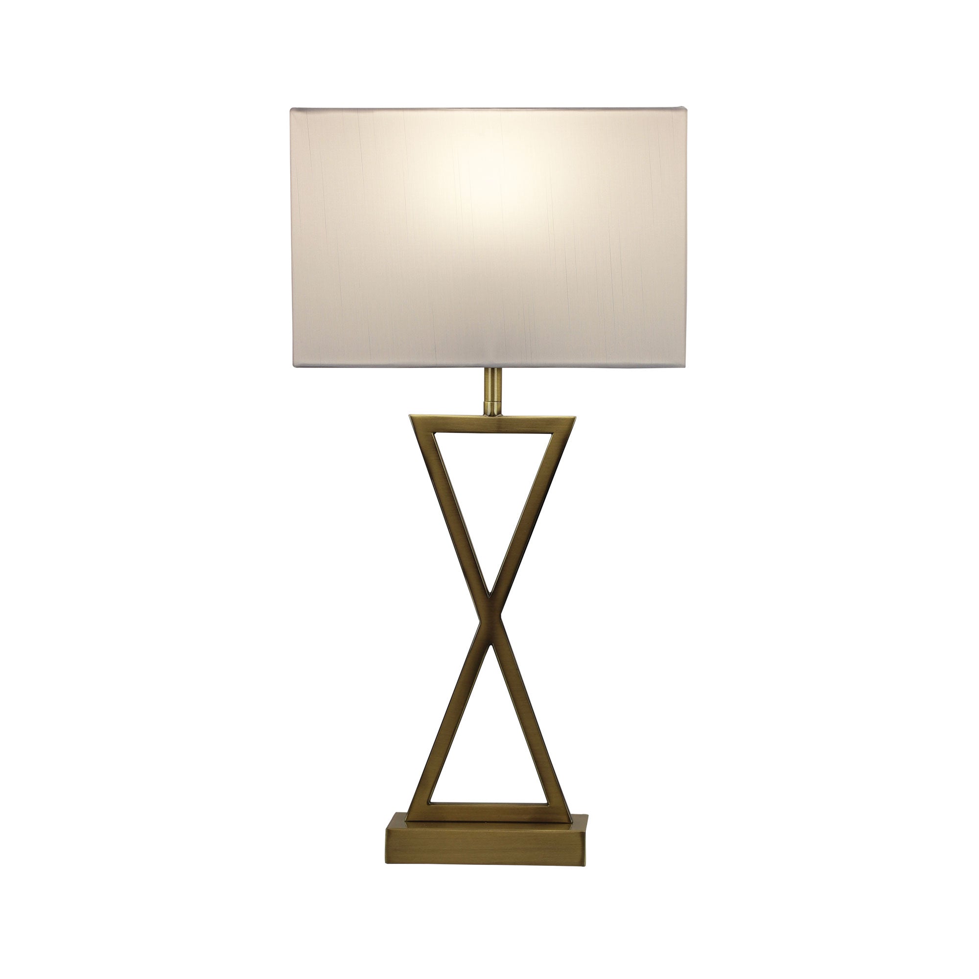 Kizz Table Lamp Antique Brass Complete With Shade