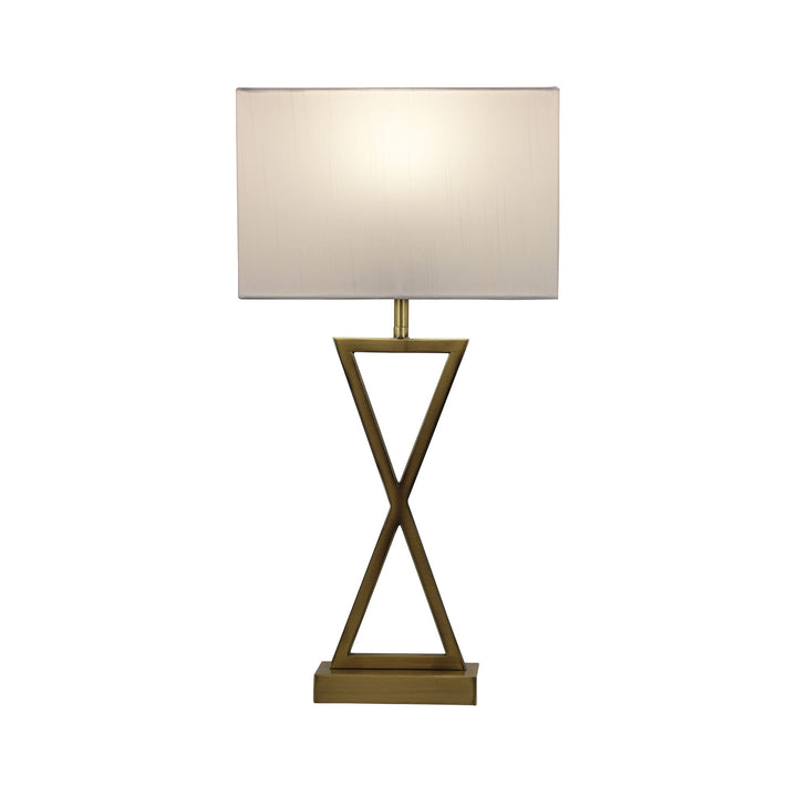 Kizz Table Lamp Antique Brass Complete With Shade
