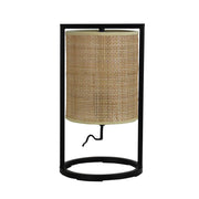 Mandalay Rattan Cane and Black Table Lamp photo 2
