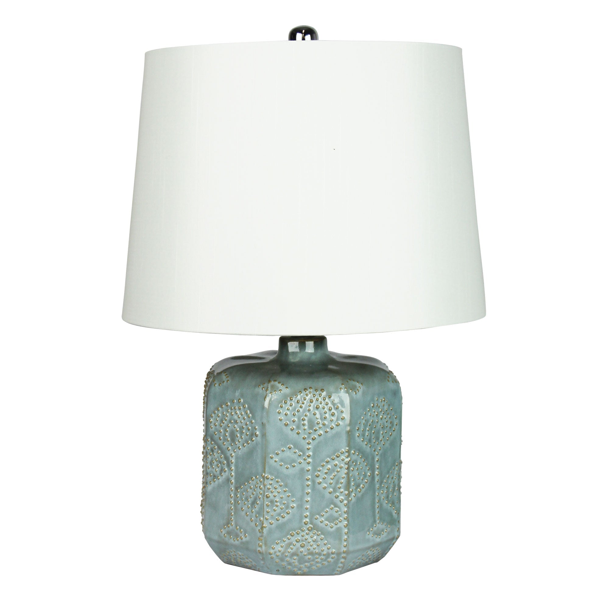 Bikki Blue Ceramic Complete Table Lamp With Harp