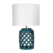 Casbah Teal Ceramic Complete Table Lamp photo 2