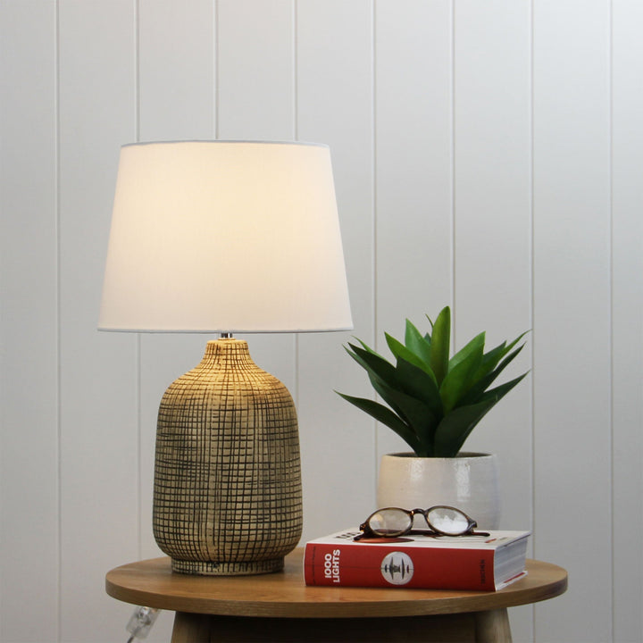 Biscay Ceramic Table Lamp Complete