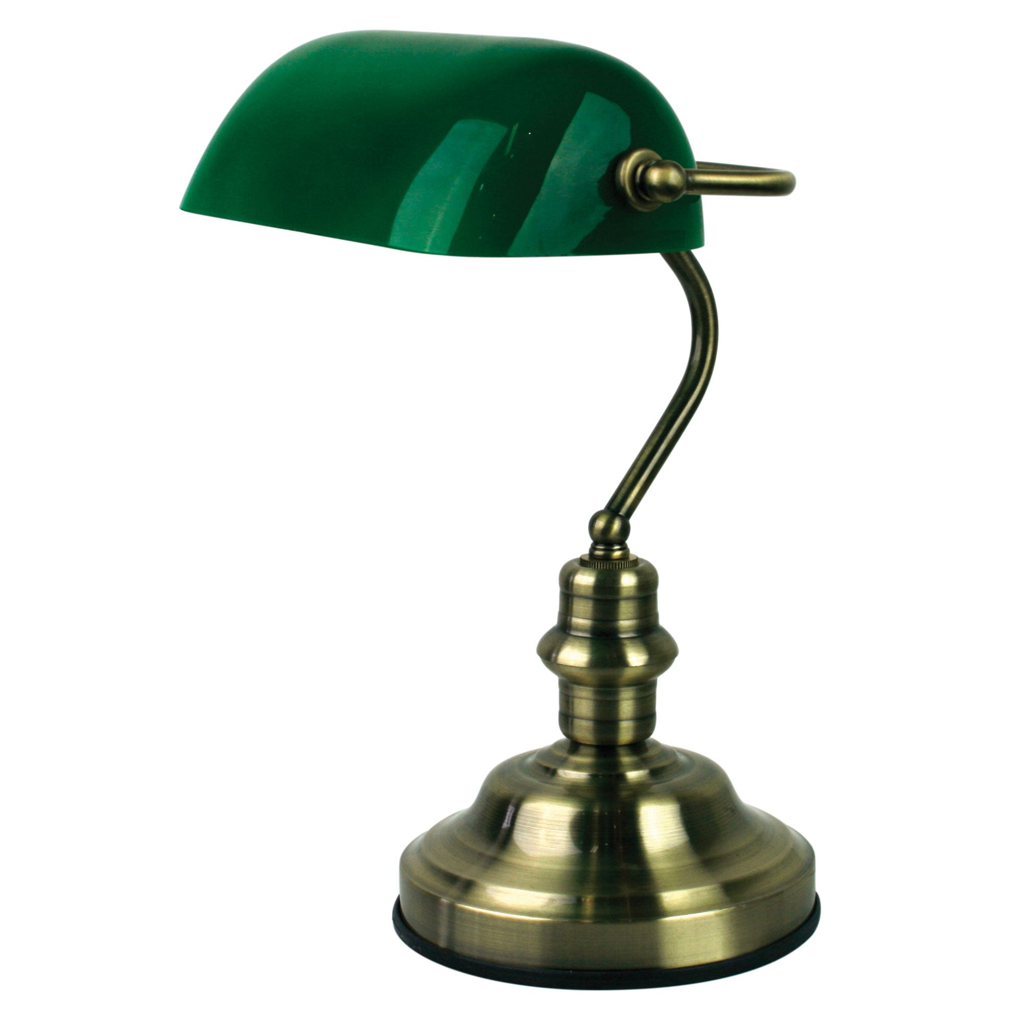 Bankers Lamp Antique Brass (Switched)
