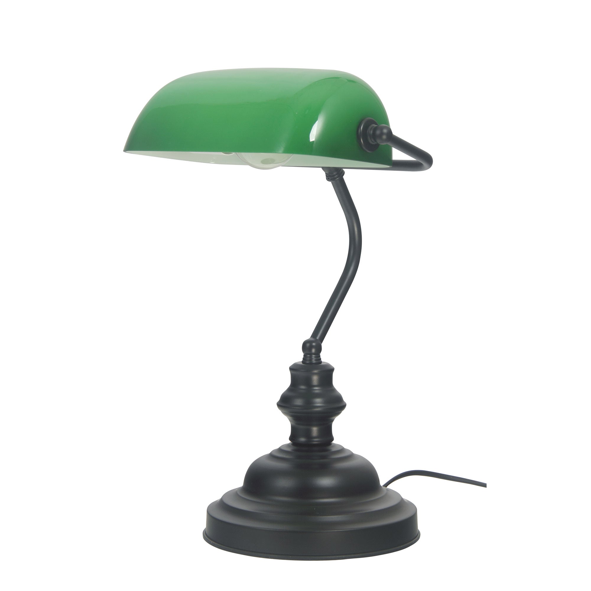 Bankers Lamp Black and Green (Switched)
