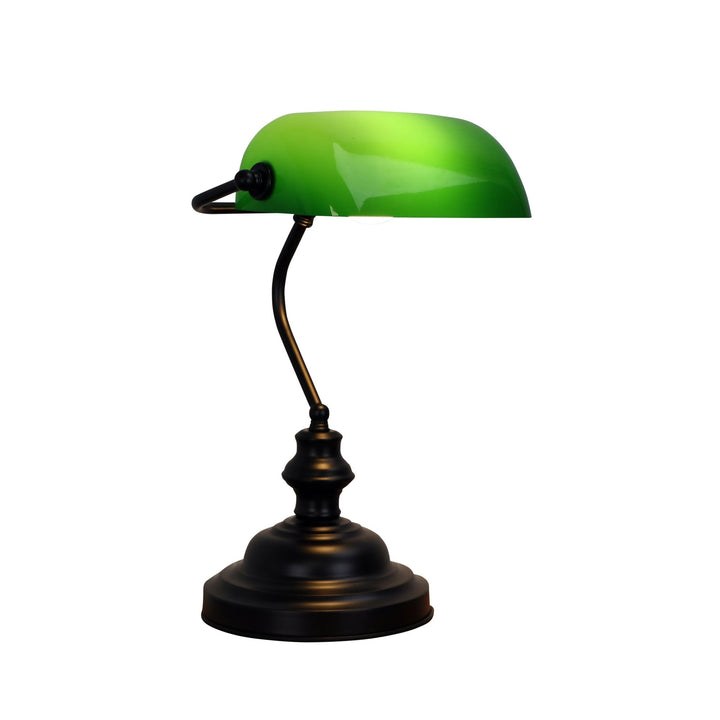 Bankers Lamp Black and Green (Switched)