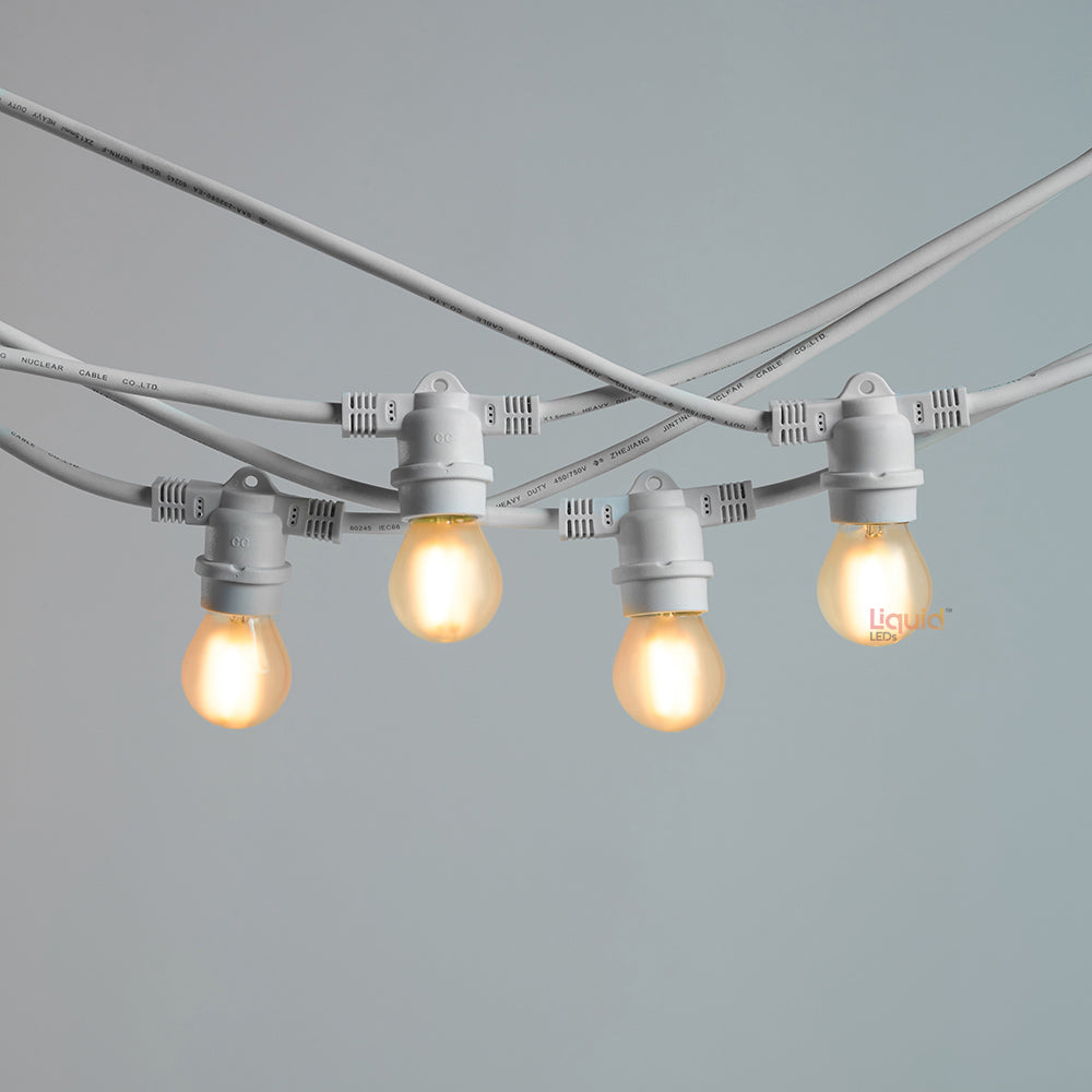 10m White Festoon String Lights with 10 Bulb 240V