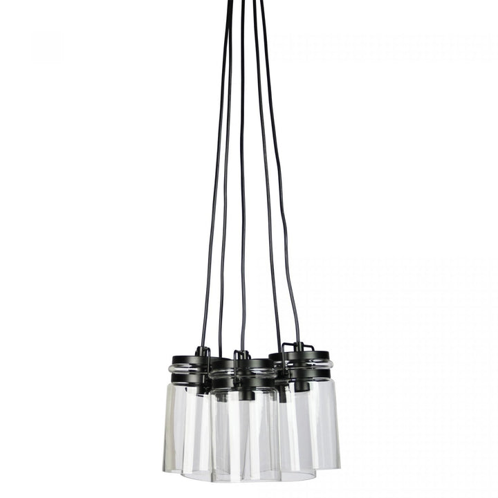 Agar 5 Light Pendant Clear Glass Vintage - SL64805-Cluster Pendants-Oriel Lighting