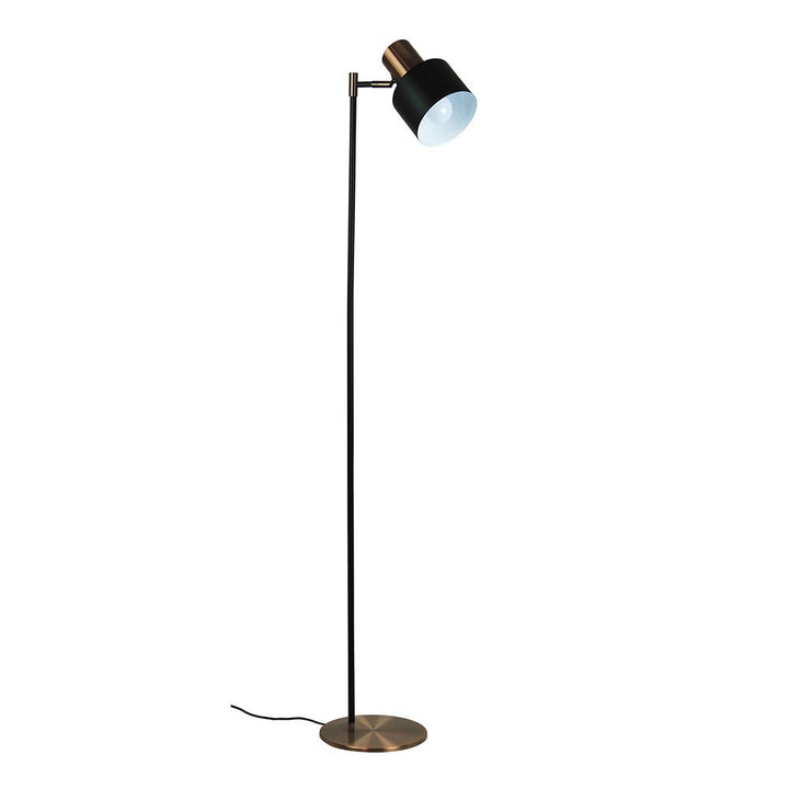 Ari 1 Light Floor Lamp Black With Copper Head - SL98787CO-Floor Lamps-Oriel Lighting