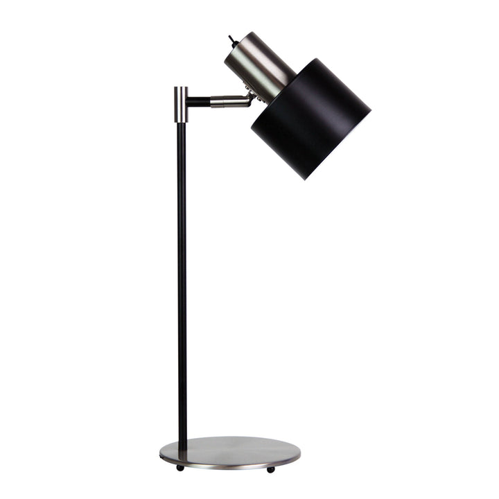 Ari Desk Lamp Black With Brushed Chrome Head-TABLE AND FLOOR LAMPS-Oriel