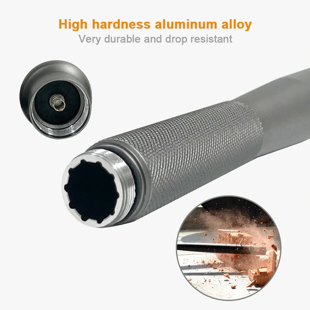 Aluminium Security Torch - Black-Flashlights-Brillar