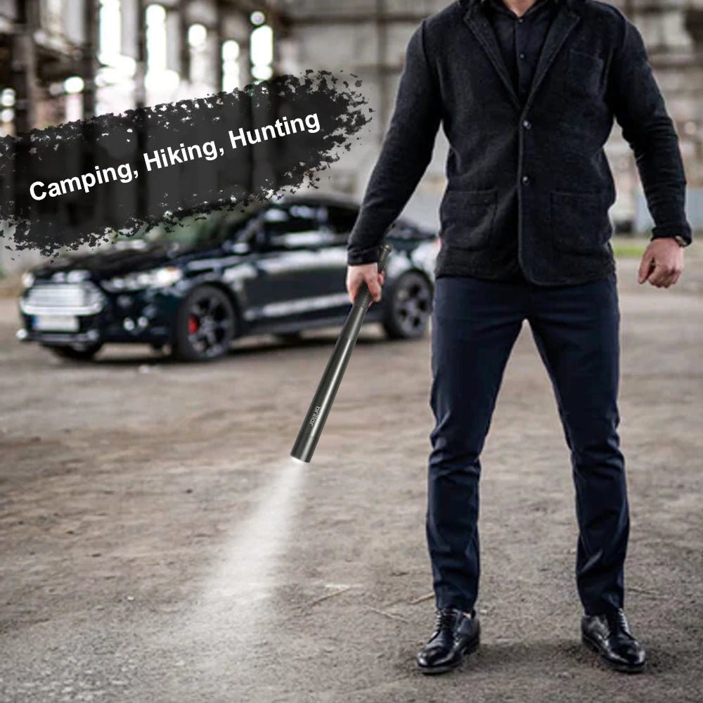 Aluminium Security Torch - Black-Flashlights-Brillar