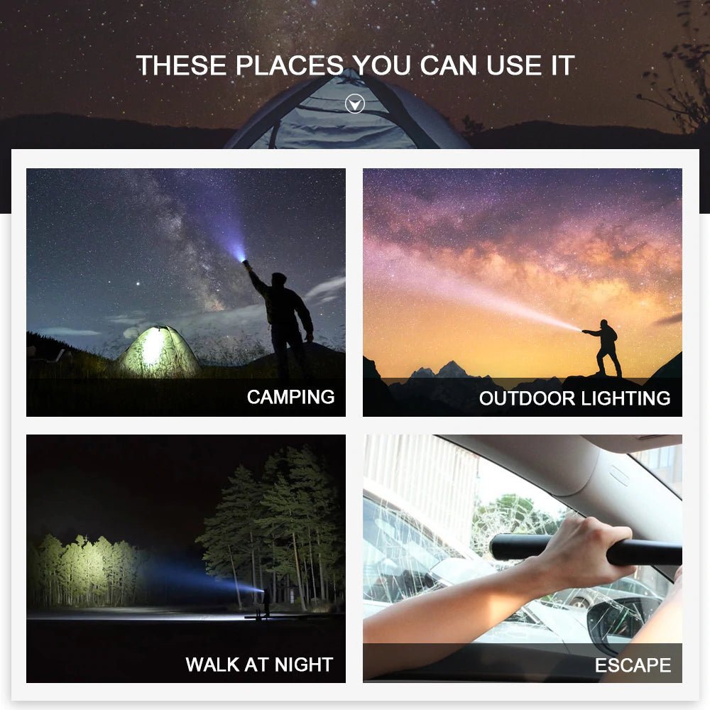 Aluminium Security Torch - Black-Flashlights-Brillar