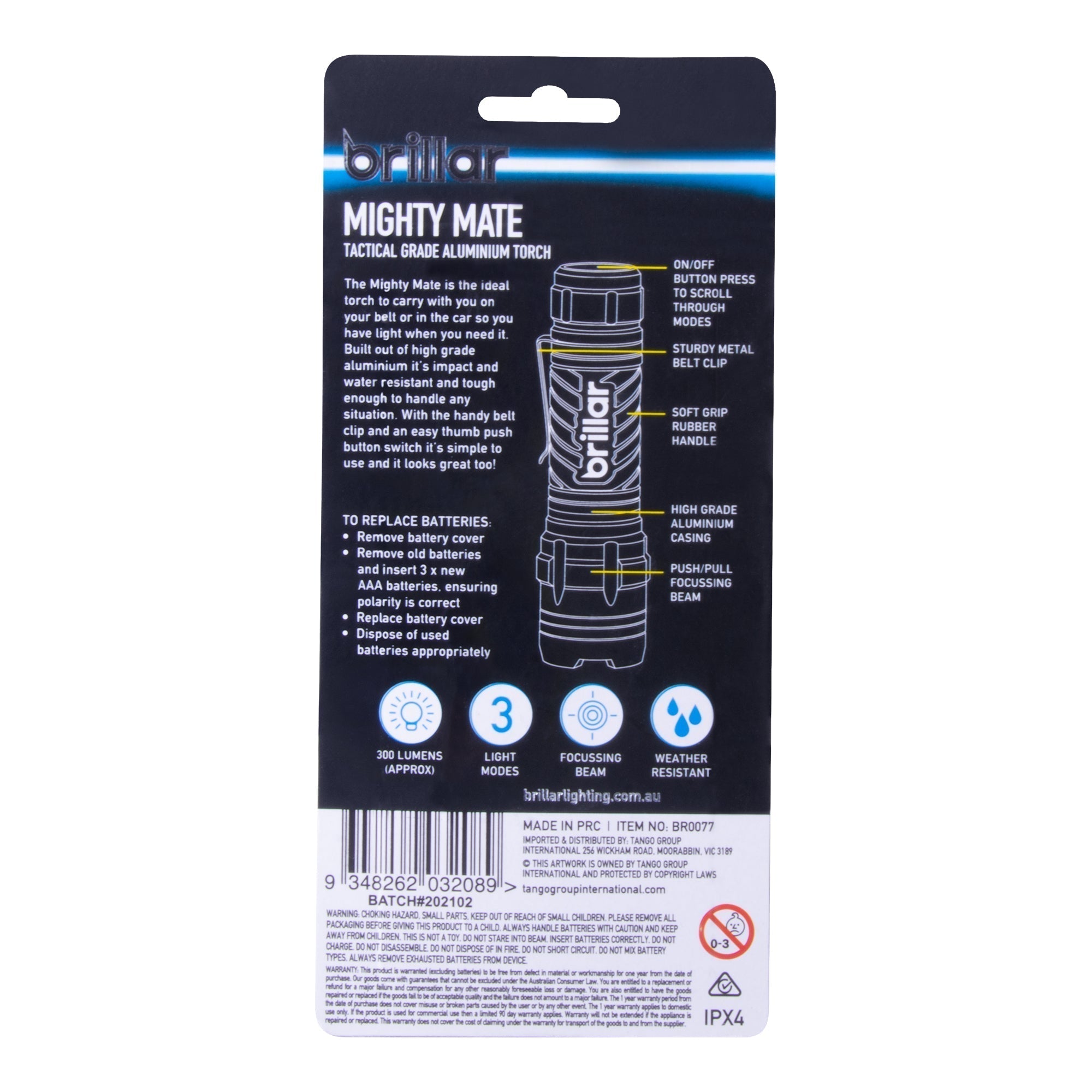Mighty Mate - 300 Lumen Battery Torch-Flashlights-Brillar