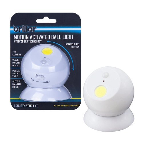 Motion Activated Swivel Ball Light--Brillar