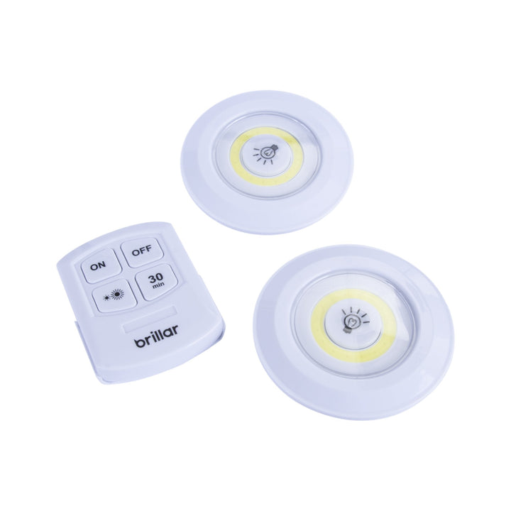 Remote Controlled Multifunction Puck Lights 2pk