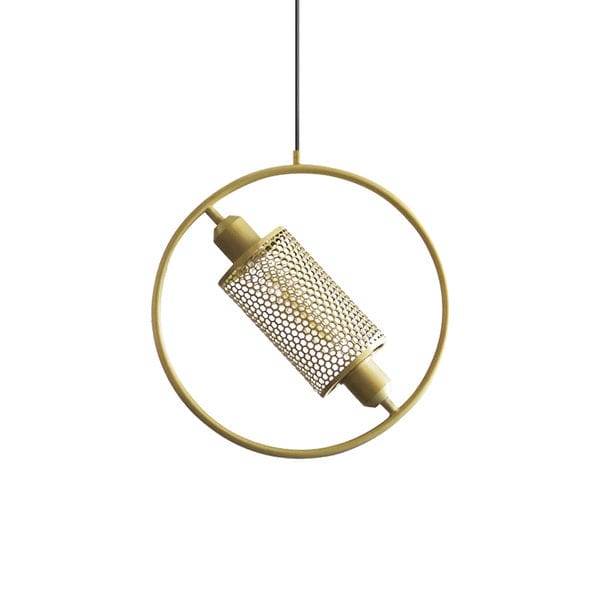CHITA Industrial Mesh Vintage Gold Finish Pendant-Ceiling Light Fixtures-Lectory