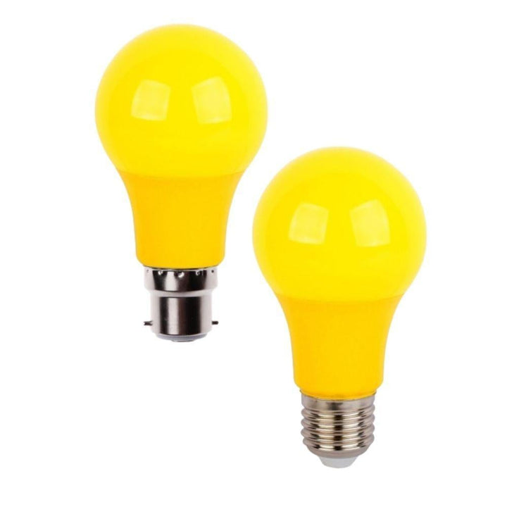 7W LED GLS A60 Shape Yellow Anti-Insect Bug Globe - B22/E27-GLOBES-CLA Lighting