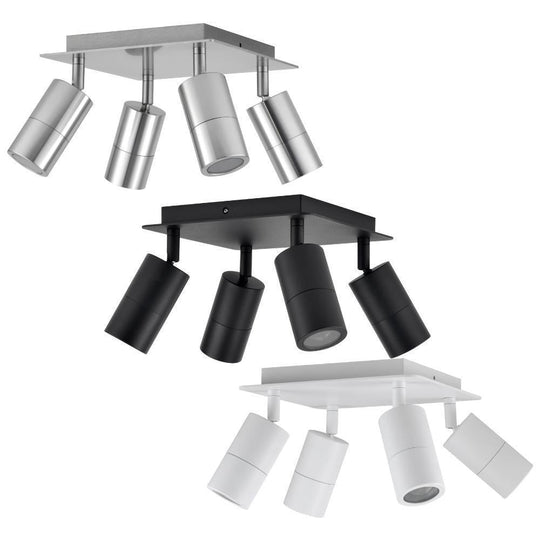 CLA PG4SQ - 4xGU10 4 Light Square Adjustable Spot Light IP44