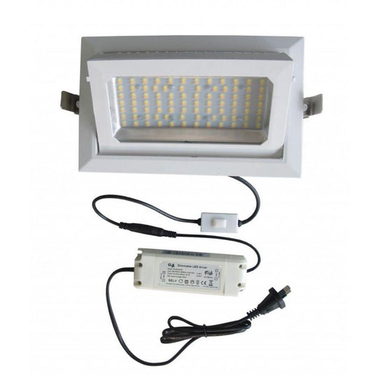 CLA SHOPTRI - 35W LED Tri-Colour Dimmable Recessed Shop Lighter Downlight IP20 240V